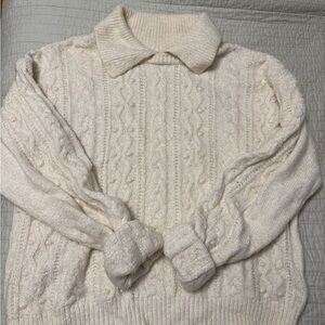 Free People Cable Knit Sweater | Size Large